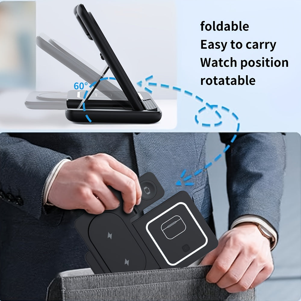 Nuvien 3-in-1 Foldable Wireless Charging Station