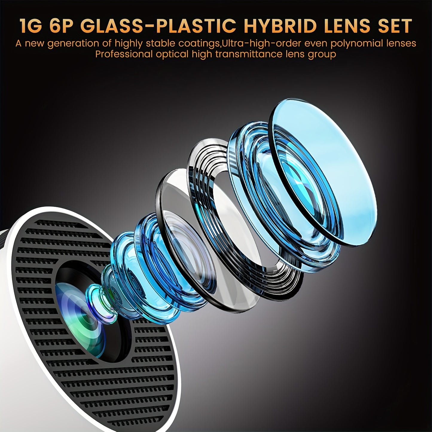 Nuvien Tragbarer 4K Smart-Projektor