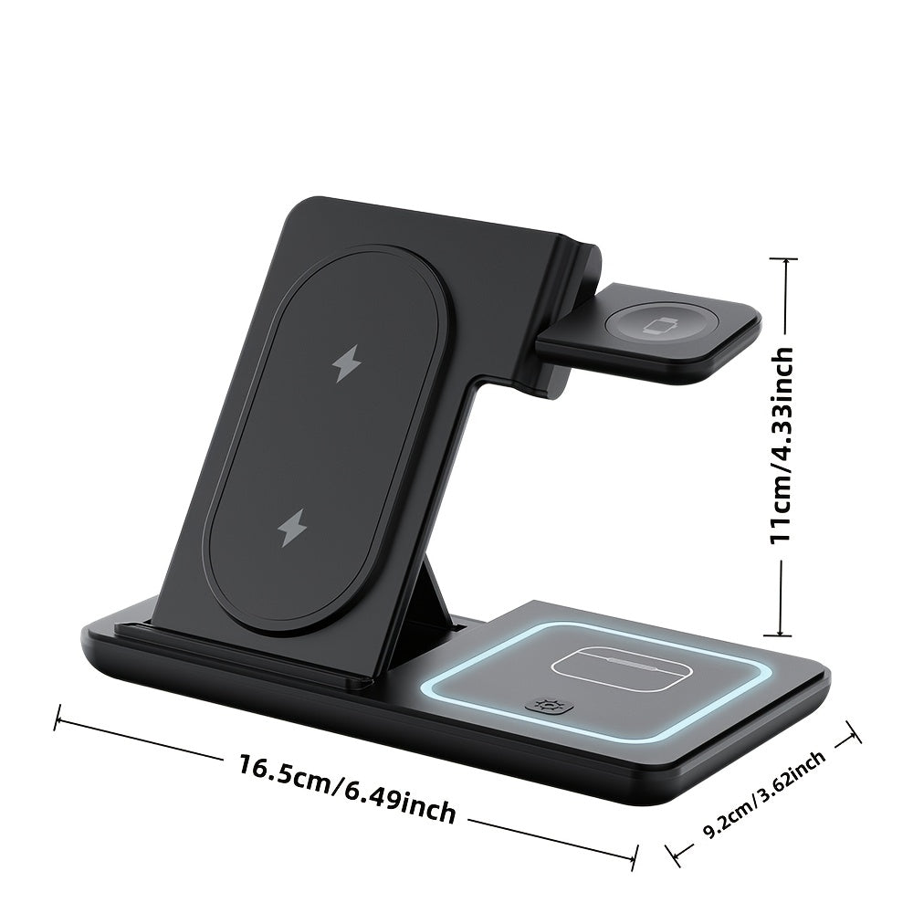 Nuvien 3-in-1 Foldable Wireless Charging Station