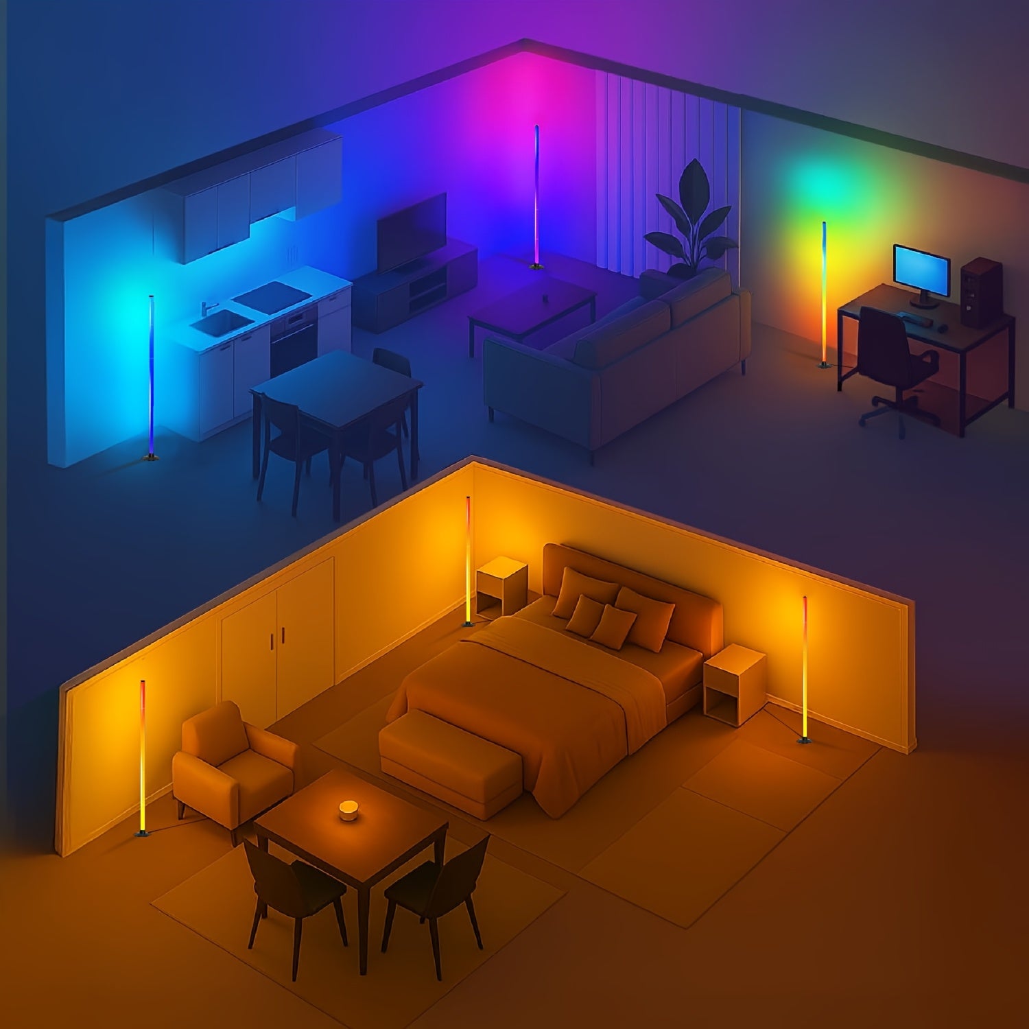 Nuvien RGB LED Floor Lamp
