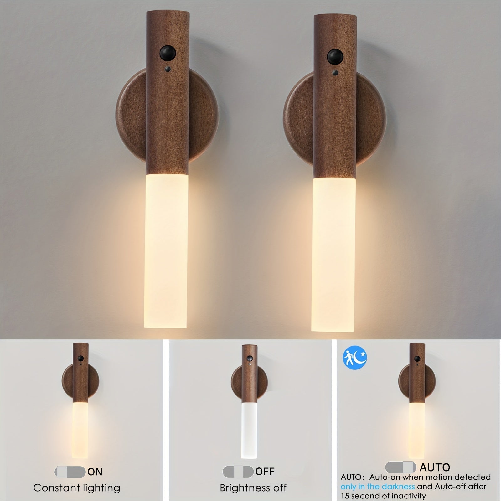 Nuvien Motion Sensor LED Wall Light Set