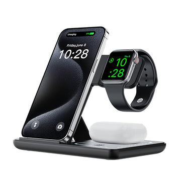 Nuvien 3-in-1 Foldable Wireless Charging Station
